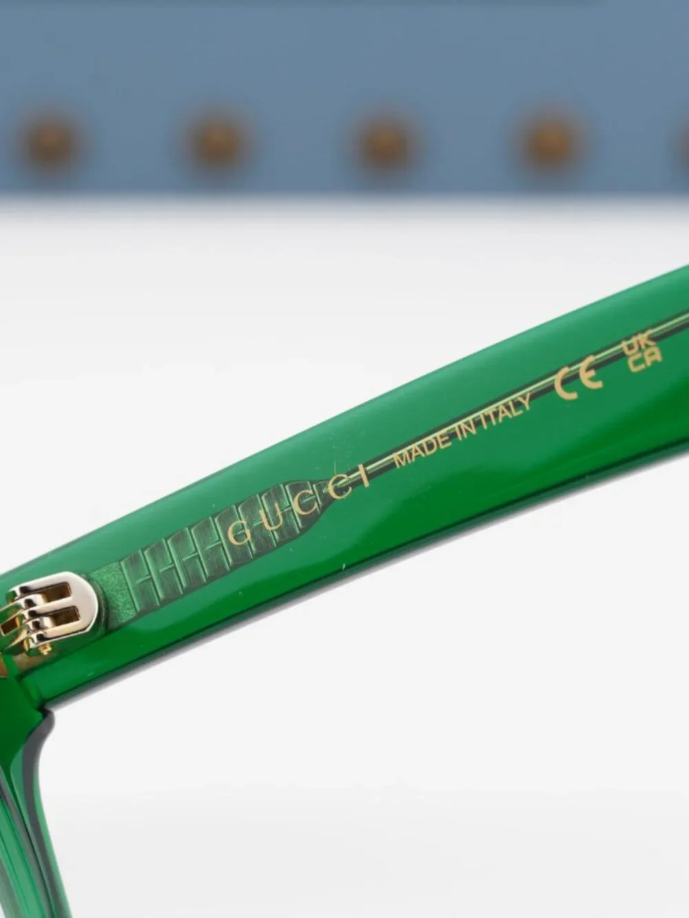 Gucci GG0963O 004 Square Eyeglasses – Transparent Green 53mm